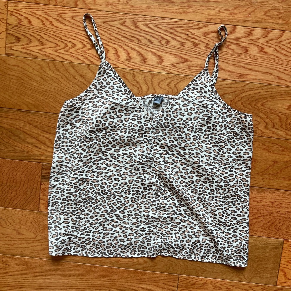 Aerie Leopard print cami tank top adjustable straps size xl